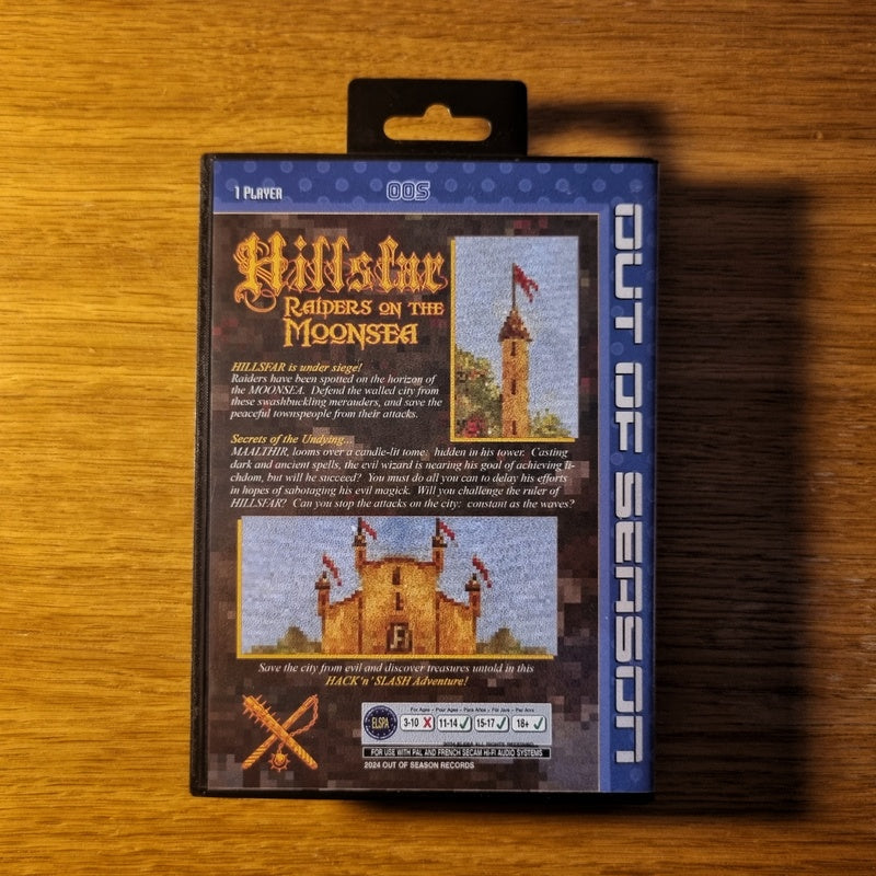 Hillsfar - Raiders On The Moonsea Sega Cassette Box Edition