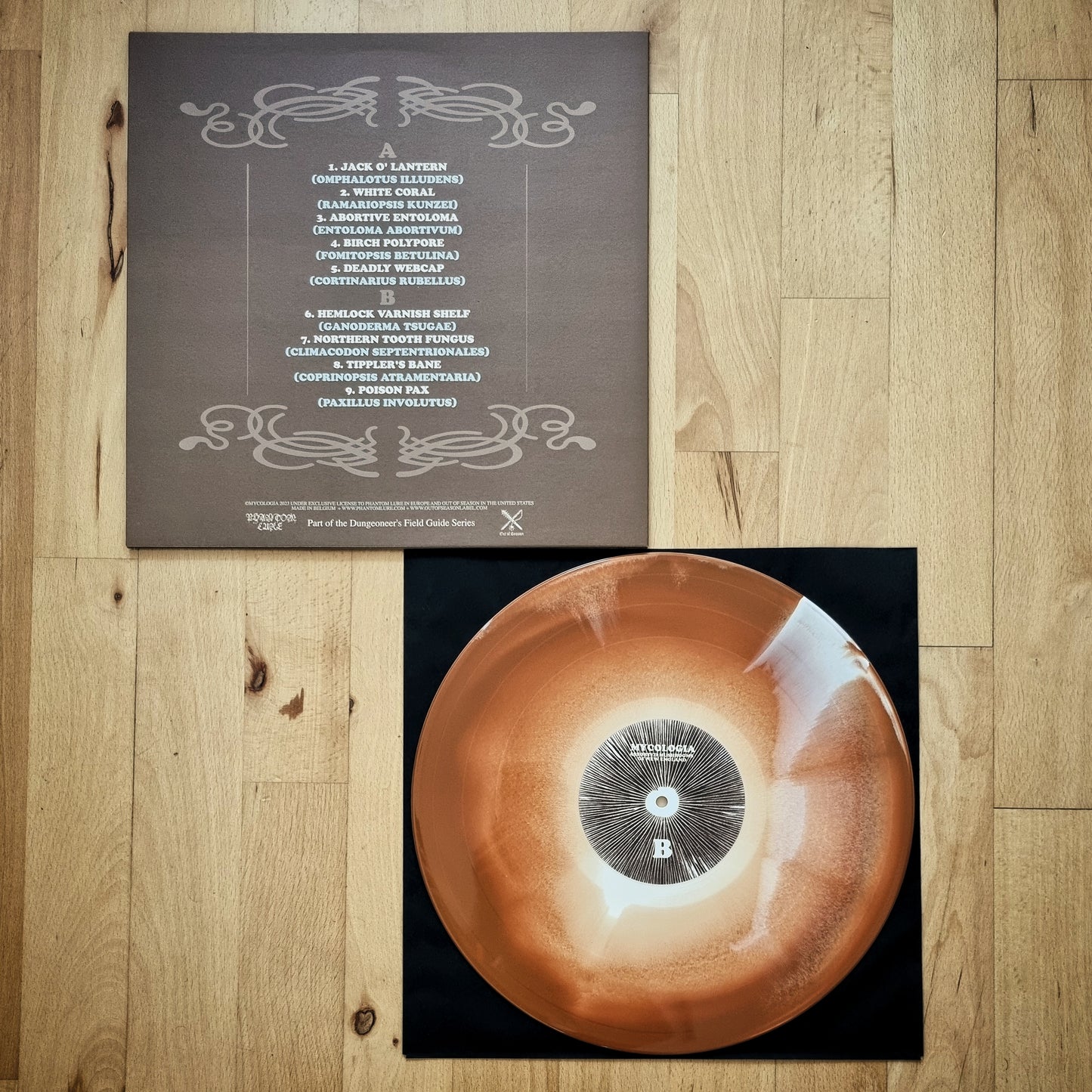 Mycologia - Assorted Mushrooms of New England Brown/White Vinyl LP