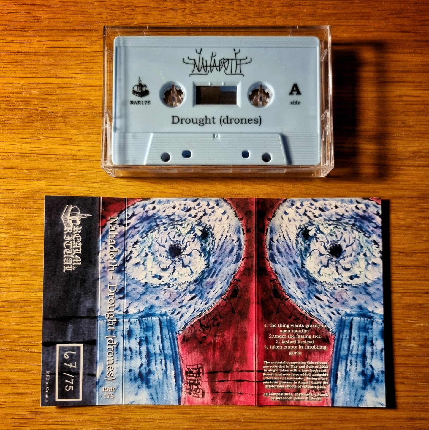 Nahadoth - Drought (Drones) / Crystalline Bunker Cassette Tape