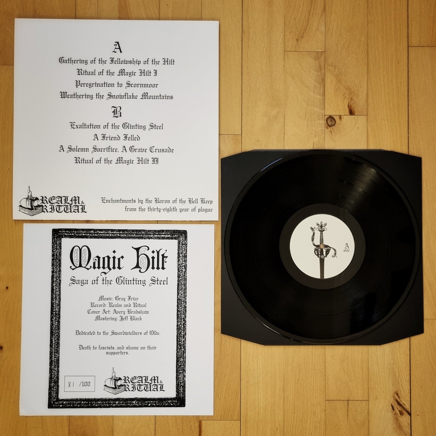 Magic Hilt - Saga Of The Glinting Steel Vinyl LP w patch