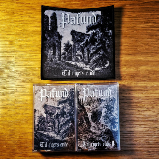 Pafund - Til Rigets Ende I & II Cassette Tapes w Patch