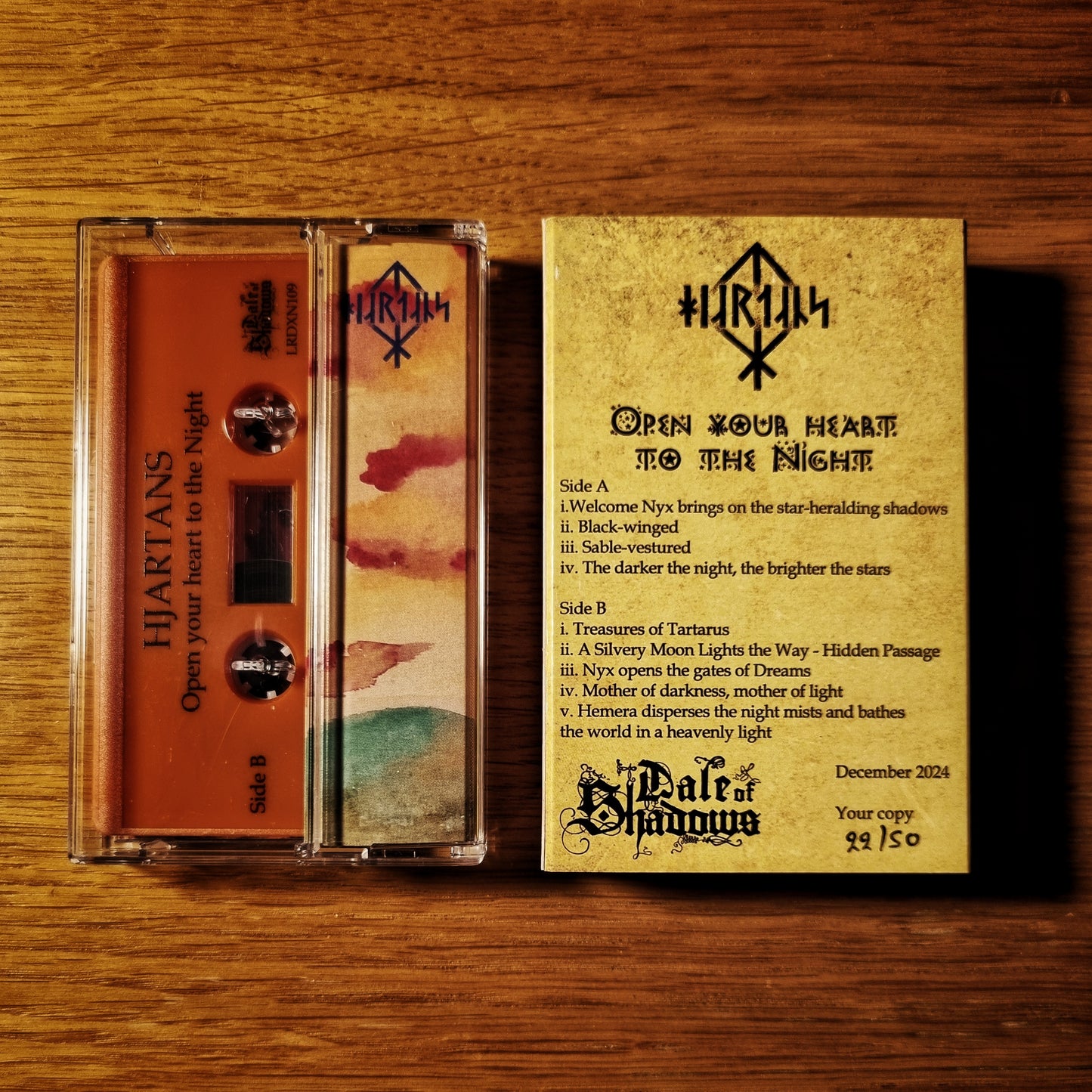 Hjartans - Open Your Heart To The Night Cassette Tape