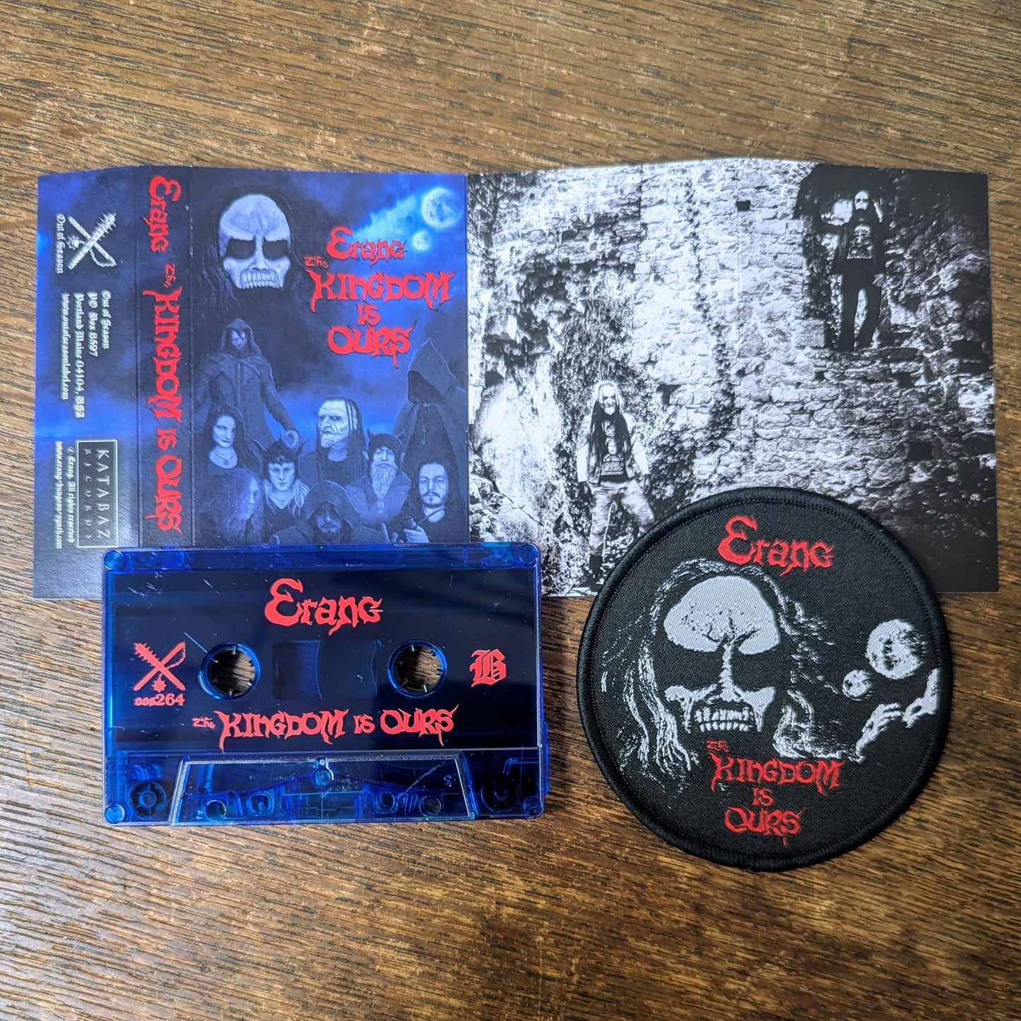 Erang - The Kingdom Is Ours Cassette Tape w Patch