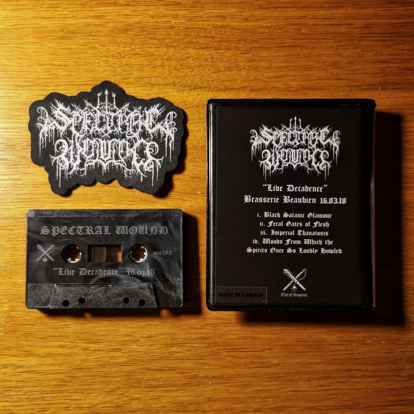 SPECTRAL WOUND - Live Decadence 16.03.18 Cassette Tape