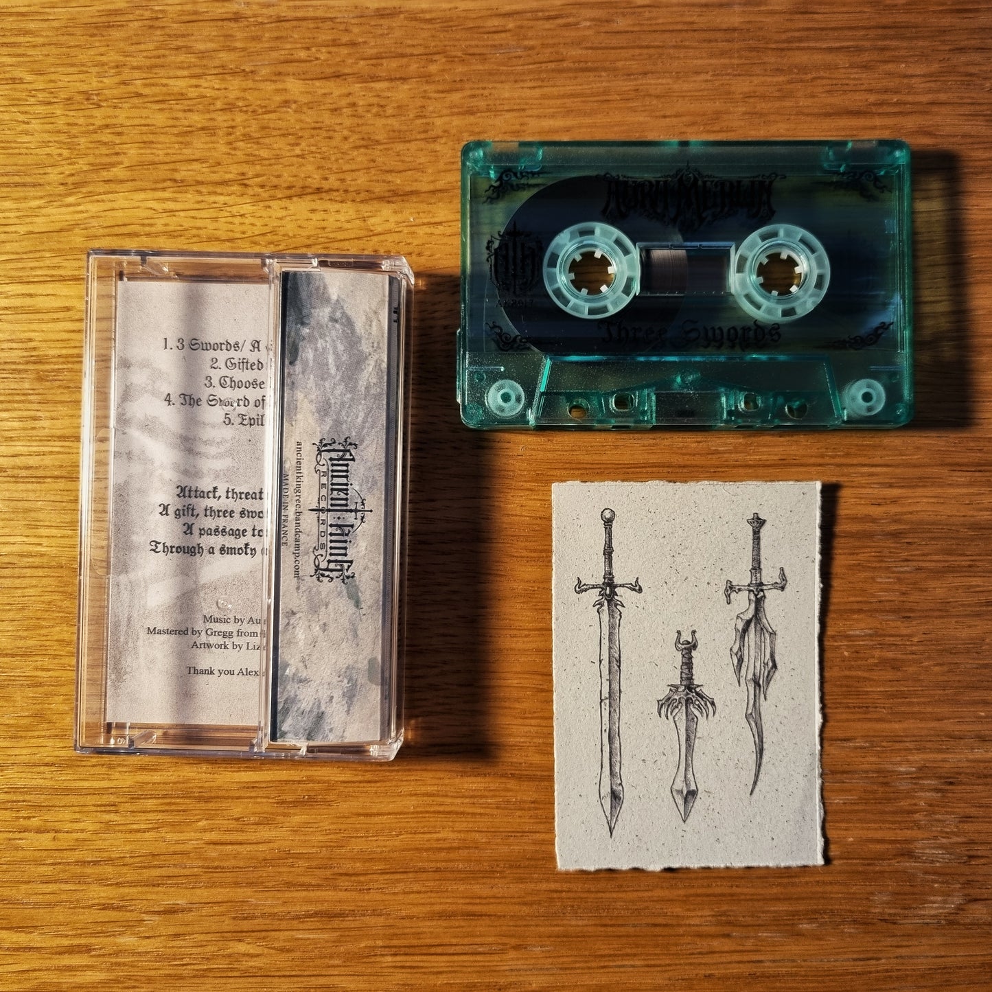 Aura Merlin - Three Swords Cassette Tapes