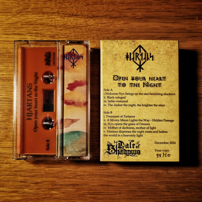 Hjartans - Open Your Heart To The Night Cassette Tape
