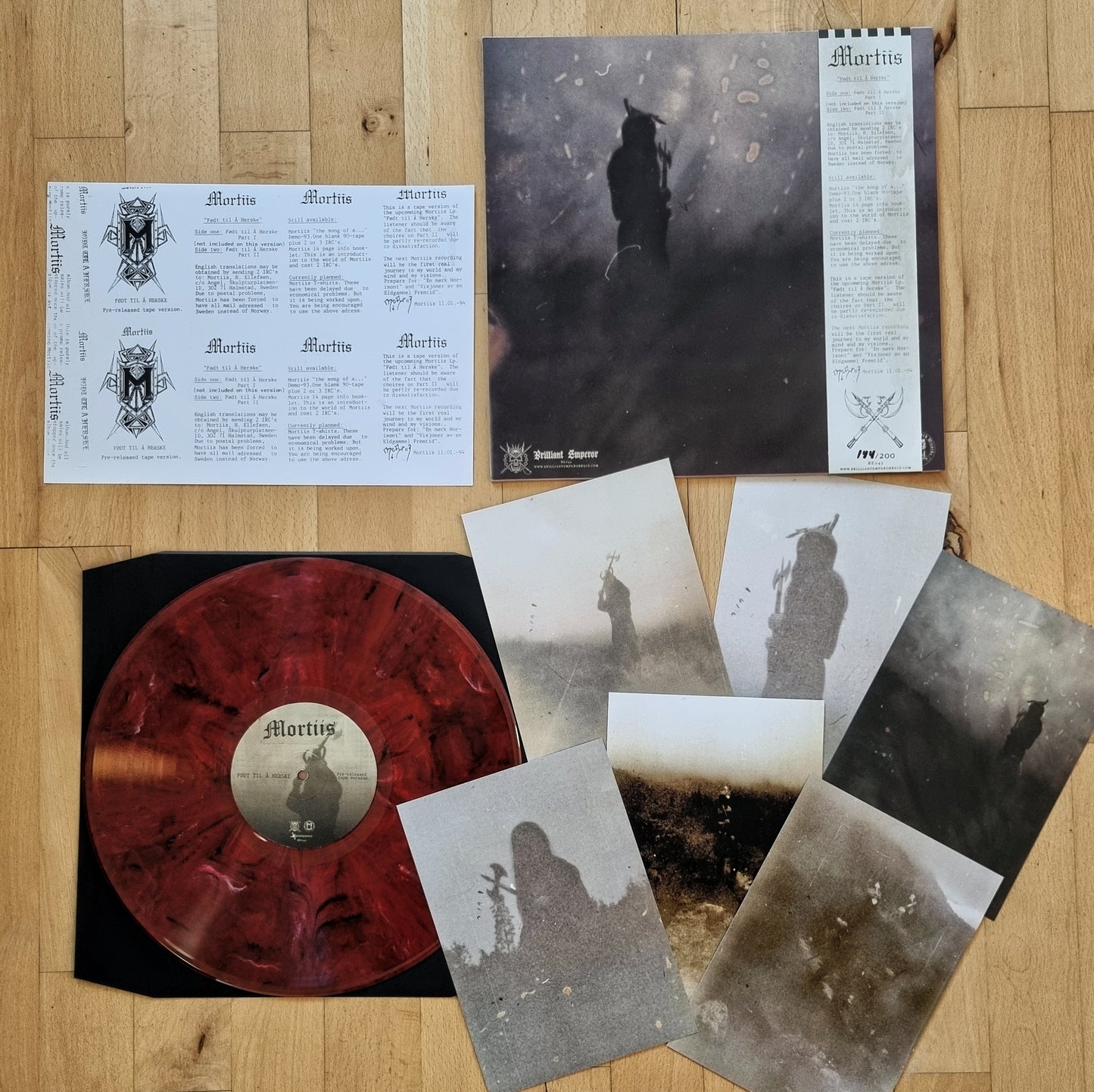 Mortiis - Født Til Å Herske Pre-released Tape Version Vinyl LP